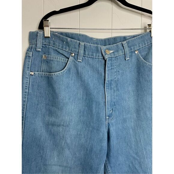 Vintage Levis Mens 36x30 Movin On Comfort Denim Jeans Light Wash Blue Tag - Picture 2 of 11